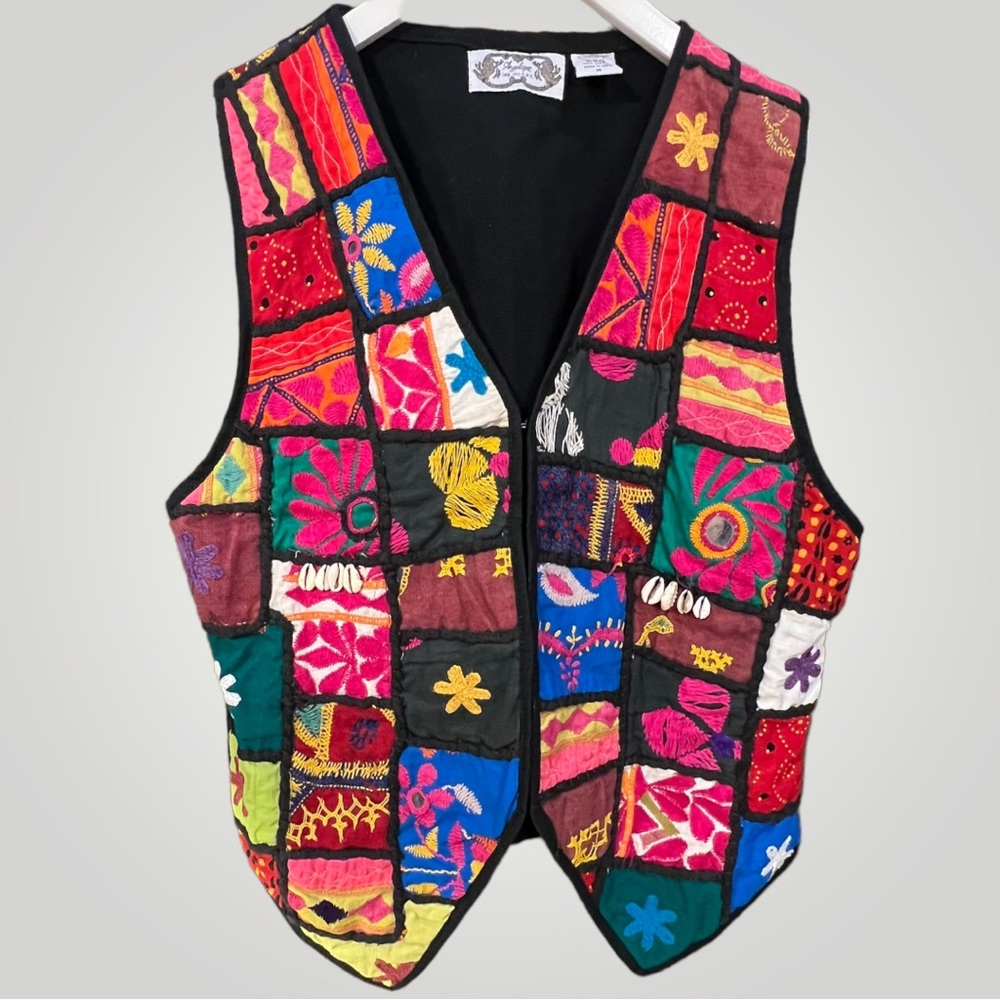 Angelique Vintage Boho Patchwork Vest